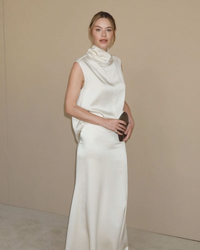 Camille Rowe in white gown at Gala Screening image 7