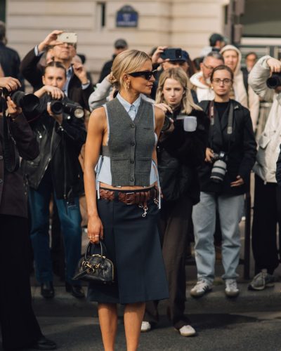 Caroline Daur stuns in blue skirt at appearance 2023