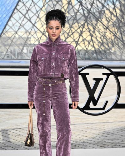 Chase Infinity with structured collar purple velvet cropped jacket.