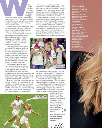 Chloe Kelly showcases black blazer