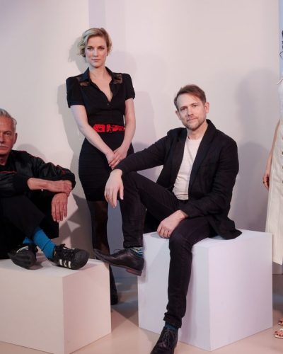 Chloe Pirrie classic heels adding balance to her dress.