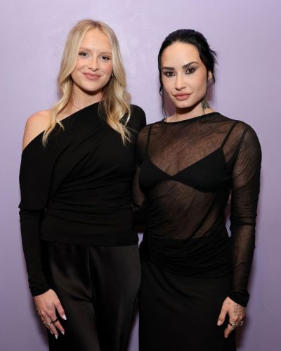 Demi Lovato spotted in black dress during appearance