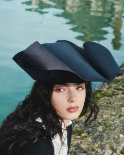 Deva Cassel in a beautiful floral dress with graceful movement