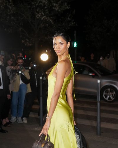 Diane Sodre wearing black dress at appearance 2026