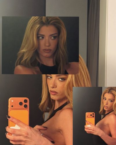 Dixie D'Amelio chic black jumpsuit featuring a daring open back