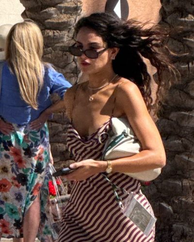 Eiza Gonzalez in relaxed summer dress with wavy hair