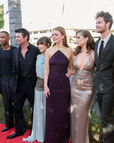 Erin Moriarty silver dress with a body-hugging silhouette