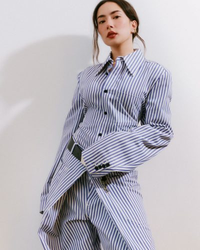 Francesca Corney's spotted in stylish look during appearance