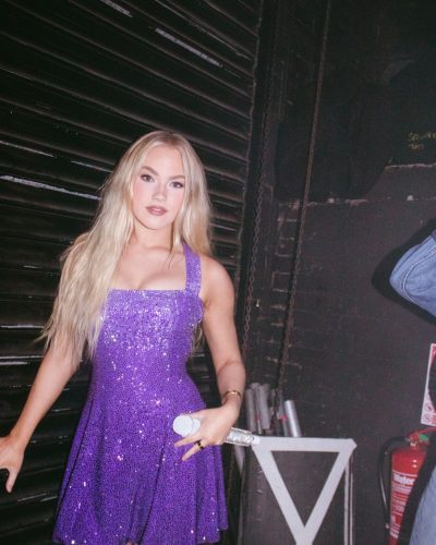 Freya Skye showcases black dress