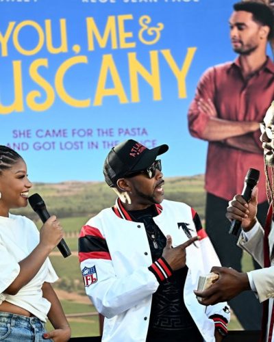 Halle Bailey edgy denim jeans with fashionable rips