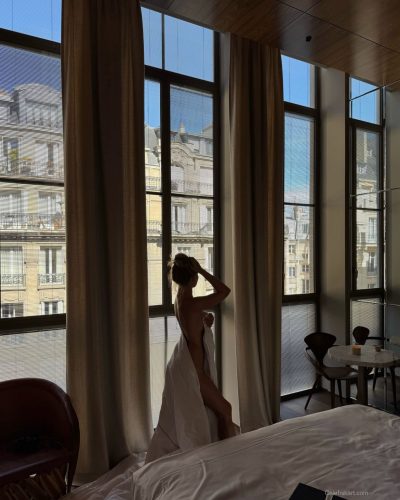 Ilona Arsentieva black ensemble with structured silhouette