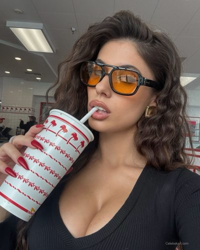 Ines Trocchia featuring layered textures of lace and coat.