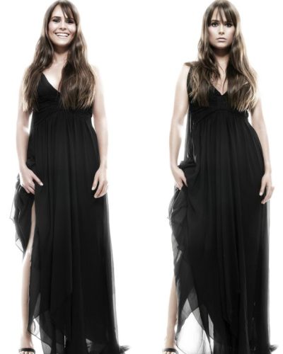 Jordana Brewster black gown with subtle yet impactful design elements