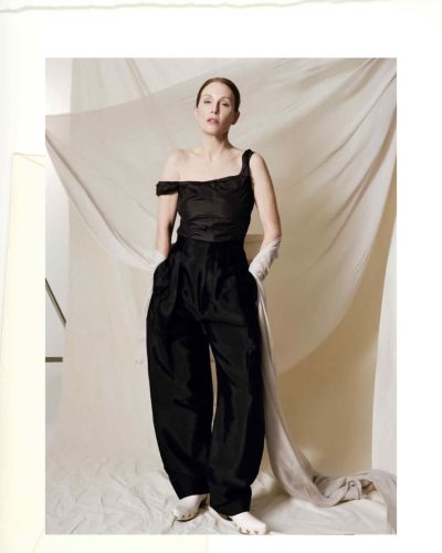 Julianne Moore wearing stylish look at appearance 2026