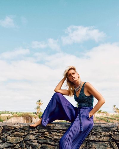 Karolina Kurkova wearing kurkova sports oversized at event style