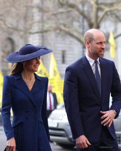 Kate Middleton navy blue coat dress with refined tailoring