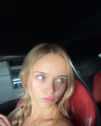 Kyla Dodds relaxed gray crop top with high-waisted shorts