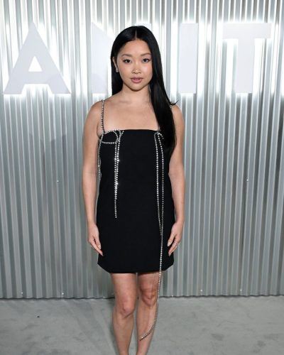 Lana Condor spotted in her black dress