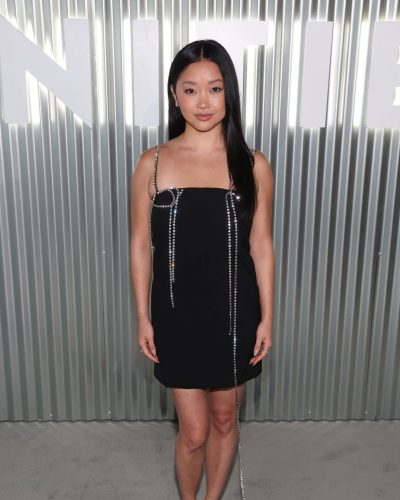 Lana Condor fashion look in of her dress