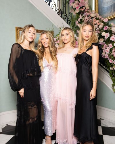 Lilia Buckingham charming pink dress with lace embellishments