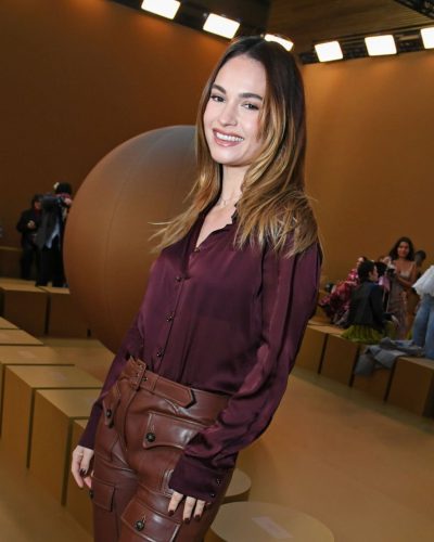 Lily James At Zimmermann Womenswear Show 2023