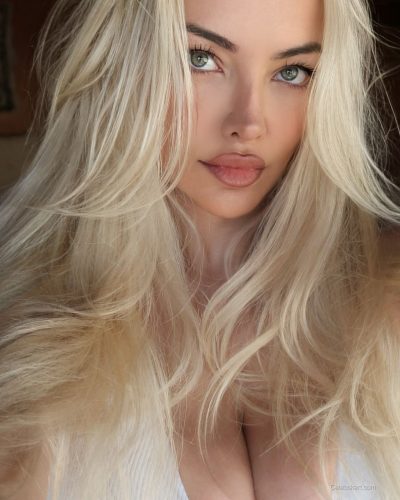 Lindsey Pelas in high-waisted bikini with leopard print design