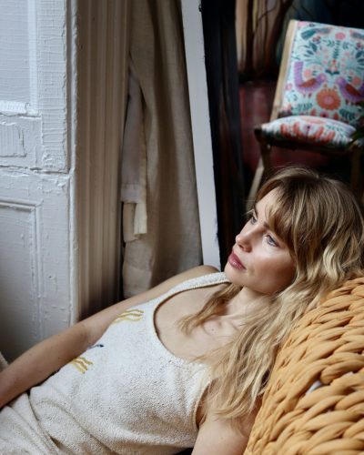 Lucy Fry stylish dress with exquisite lace accents