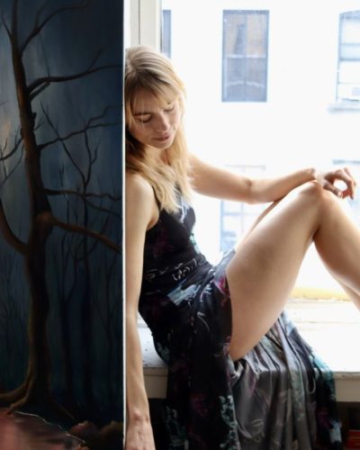 Lucy Fry chic mules in complementary soft tones