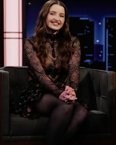 Lucy Halliday Dazzles In Lace At Jimmy Kimmel Live! 2026