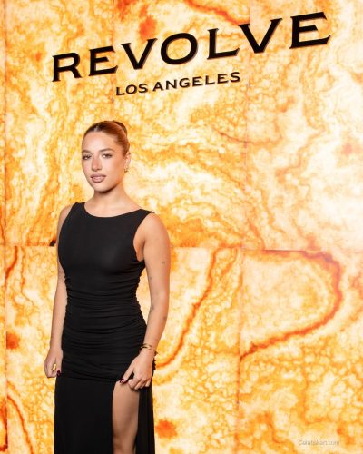 Mackenzie Ziegler black gown paired with elegant black heels