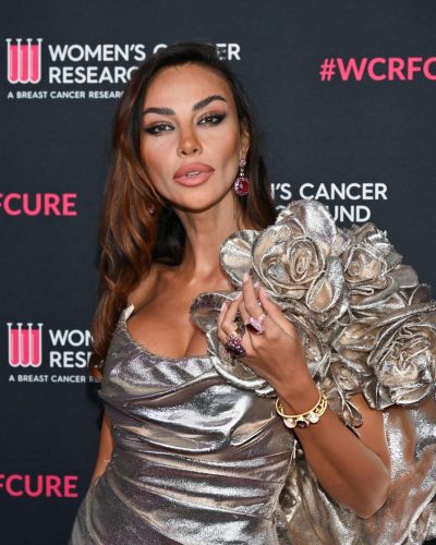Madalina Ghenea wearing dress at appearance 2023