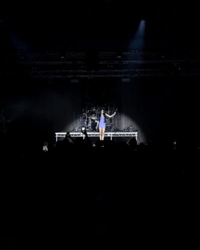 Maggie Lindemann wearing outfit details the standout piece style