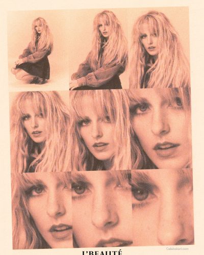 McKenna Grace oversized blazer and light blouse in fresh colors