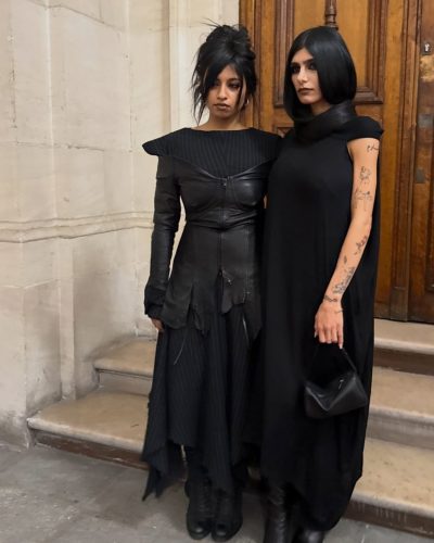 Mia Khalifa black dress with graceful lines