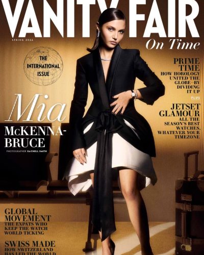 Mia Mckenna-bruce in black blazer