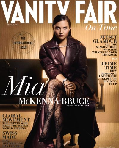 Mia Mckenna-bruce in black blazer