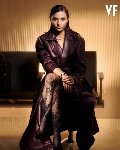 Mia Mckenna-bruce in black blazer