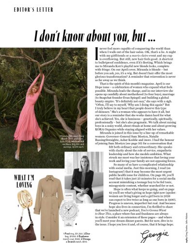 Miranda Kerr in sheer floral dress with pastel hues