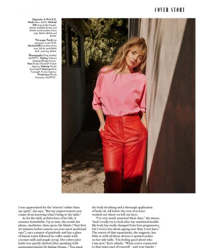 Miranda Kerr in delicate dress with playful floral accents