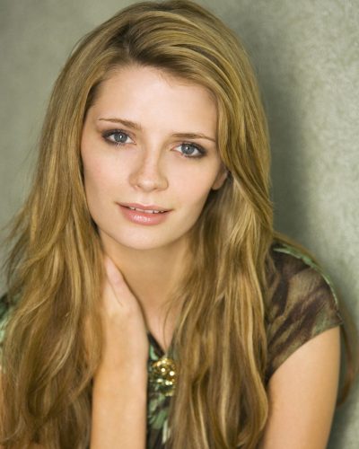 Mischa Barton in a soft green and brown gown