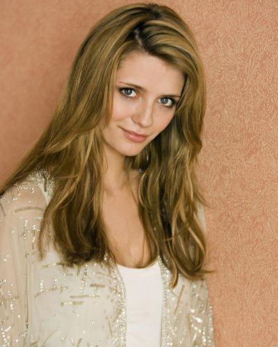 Mischa Barton in a soft green and brown gown