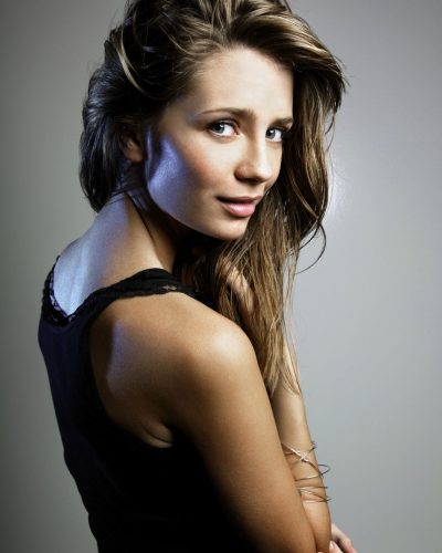 Mischa Barton black top with shimmering details