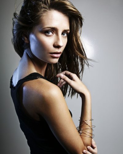 Mischa Barton black embellished top with lace details