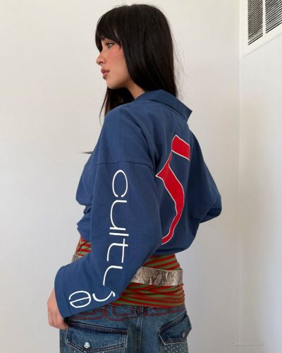 Mishka Silva in fashionable light jumpsuit with bold details