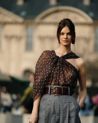 Nadine Leopold Dazzles At Elie Saab Fashion Show 2023