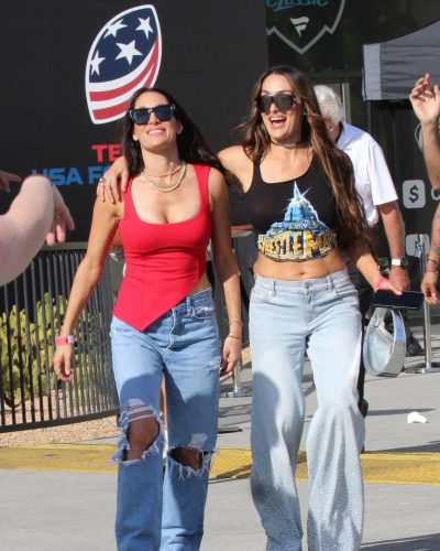 Nikki And Brie Bella Rock Fanatics Flag Football Classic 2023