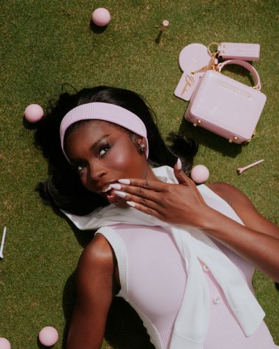 Olandria in pink top image 9