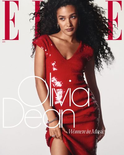Olivia Dean Dazzles In Red At Us Elle April 2026