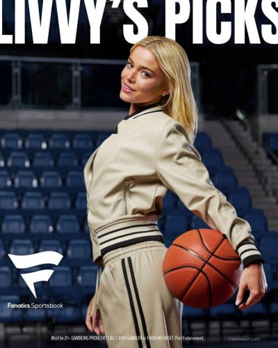 Olivia Dunne black-striped tracksuit with matching sneakers