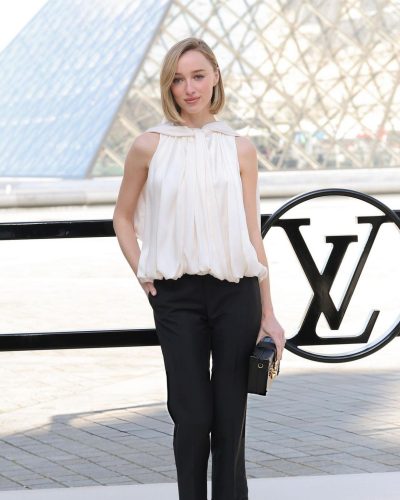 Phoebe Dynevor wearing stylish look at appearance 2023
